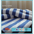 Hôtel 100% Ccotton broderie blanc bleu bande bain serviette de piscine